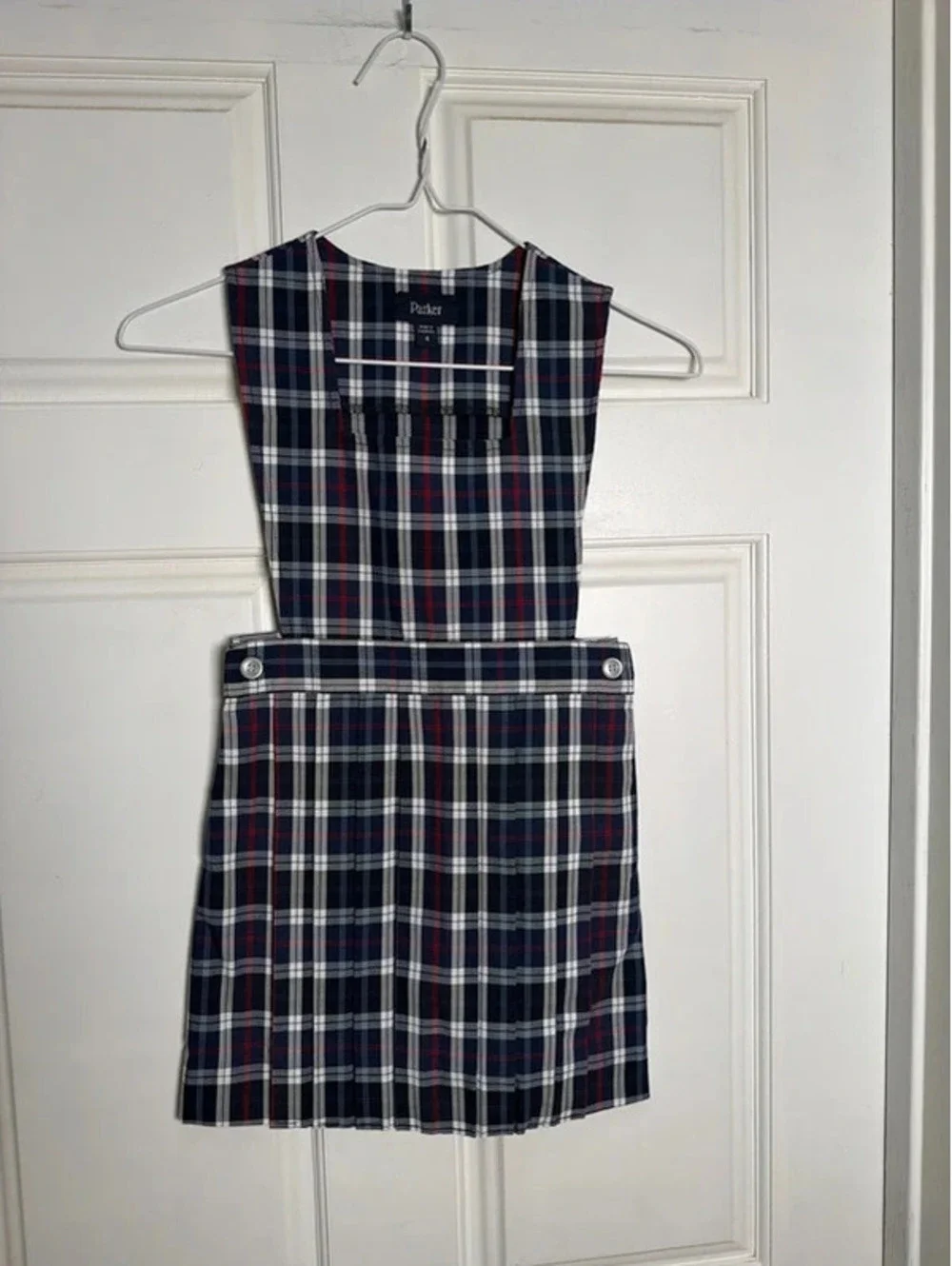 Parker Blue Pleated Apron Dress Uniform